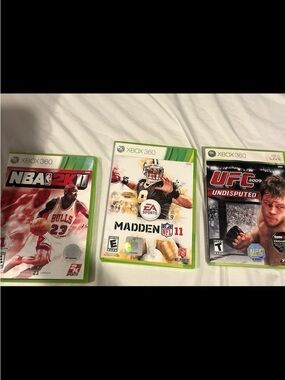 Madden/ NBA/ UFC Xbox 360 Game